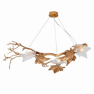 Golden Maple Leaf Chandelier