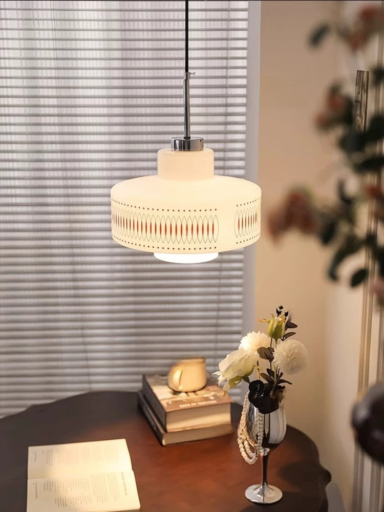Anna Opal White Glass Pendant Lamp