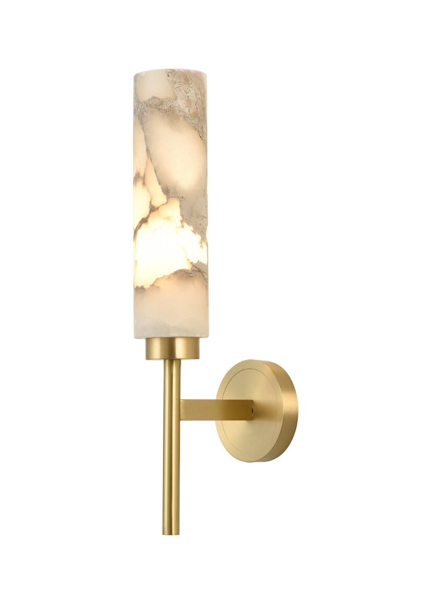 Alina  Solid Brass Marble Wall Lamp 