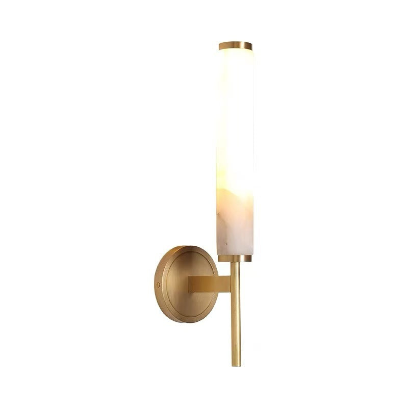 Alina  Solid Brass Marble Wall Lamp 