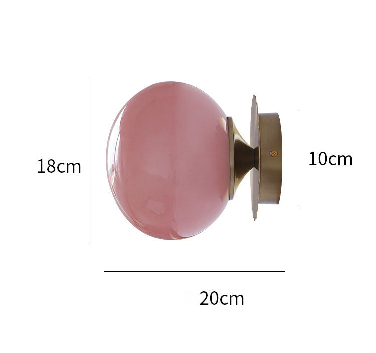 Multicolor Round Glass Wall Lamp