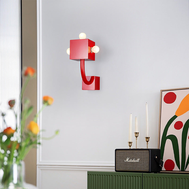 Red Block Wall Lamp