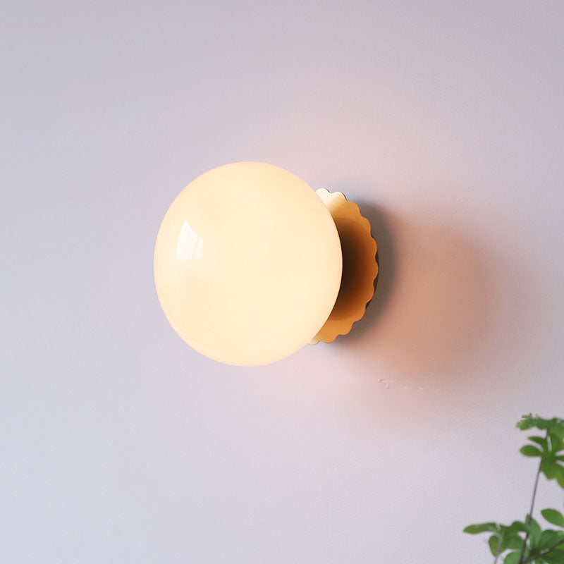 Multicolor Round Glass Wall Lamp