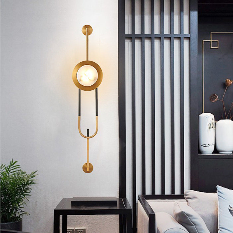 Marble Long Pole Wall Lamp