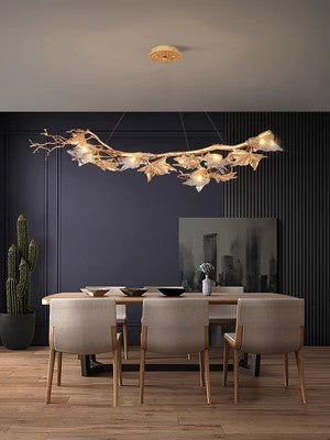 Golden Maple Leaf Chandelier