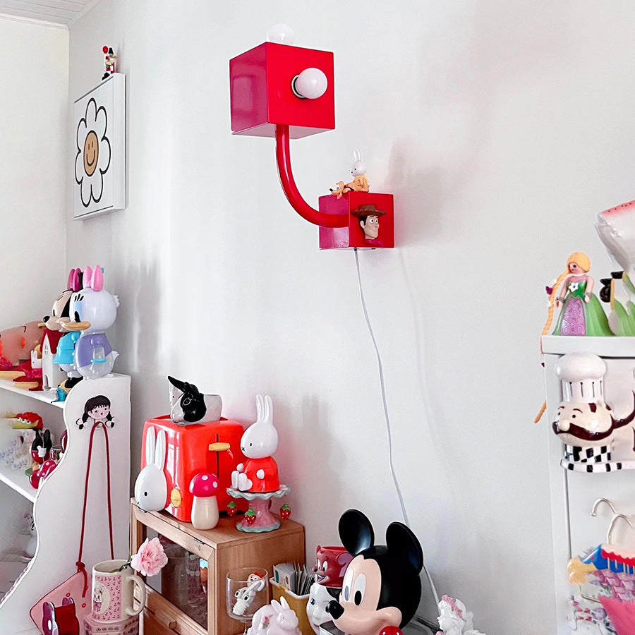 Red Block Wall Lamp