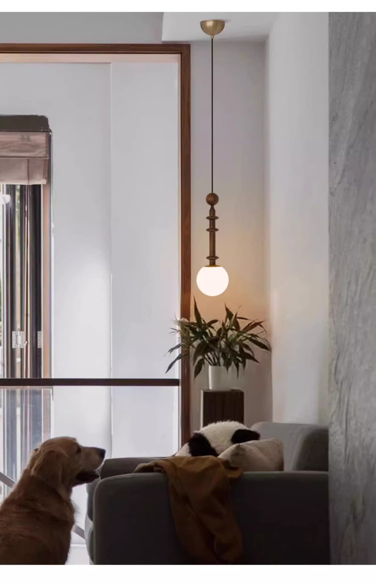 Stark Walnut Pendant Light