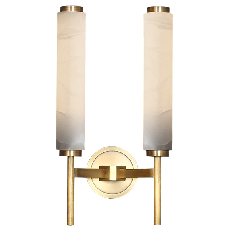 Alina  Solid Brass Marble Wall Lamp 