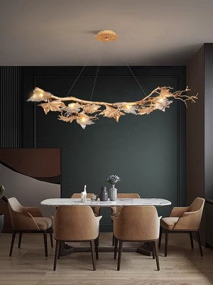 Golden Maple Leaf Chandelier
