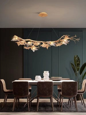 Golden Maple Leaf Chandelier