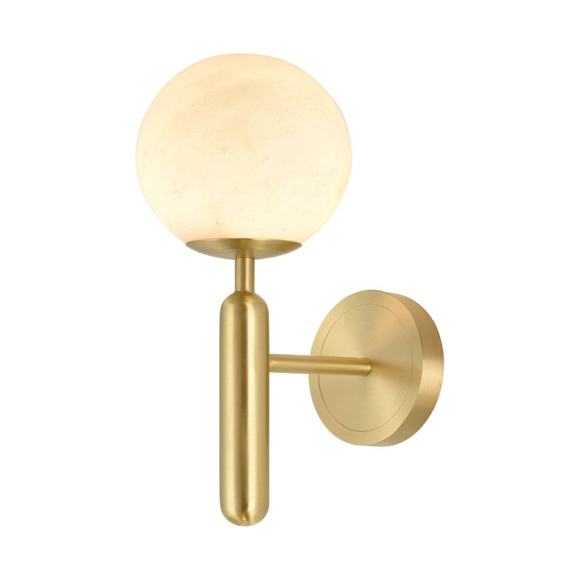 Alina  Solid Brass Marble Wall Lamp 