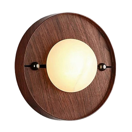 Alabaster Marble Walnut Wall Sconce