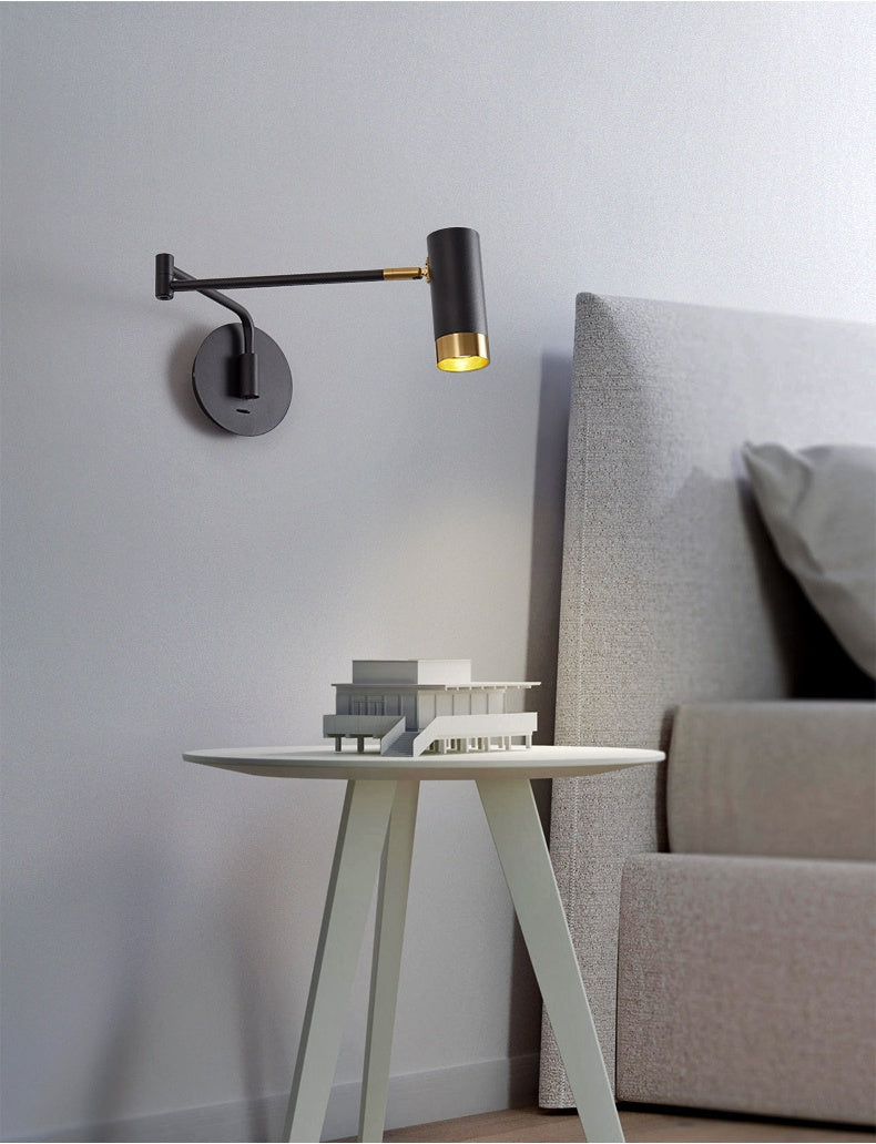 Telescopic Rocker Arm Wall Lamp