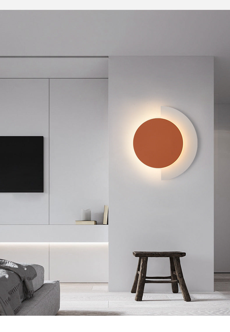 Round Abstract Moon Wall Lamp