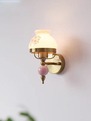 LE Rice White Glass Wall Lamp