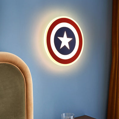 Captain America Shield Wall Lamp