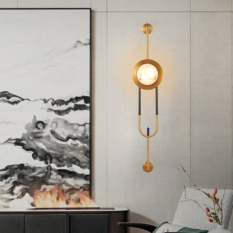 Marble Long Pole Wall Lamp