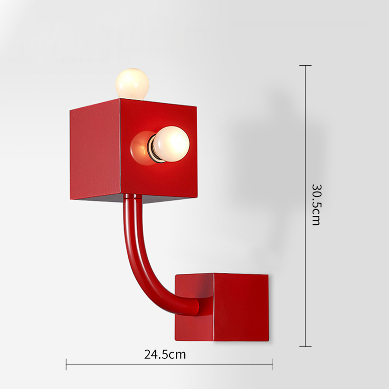 Red Block Wall Lamp