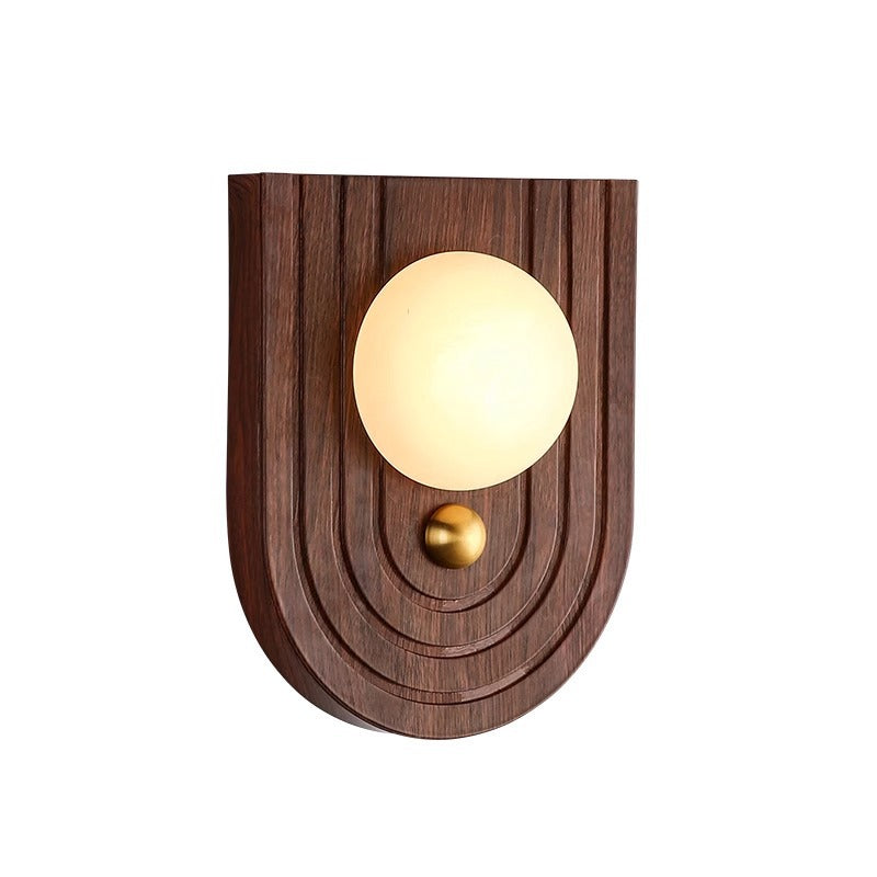 Alabaster Marble Walnut Wall Sconce