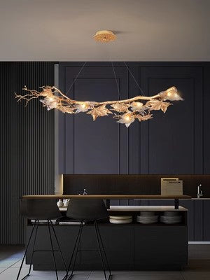 Golden Maple Leaf Chandelier
