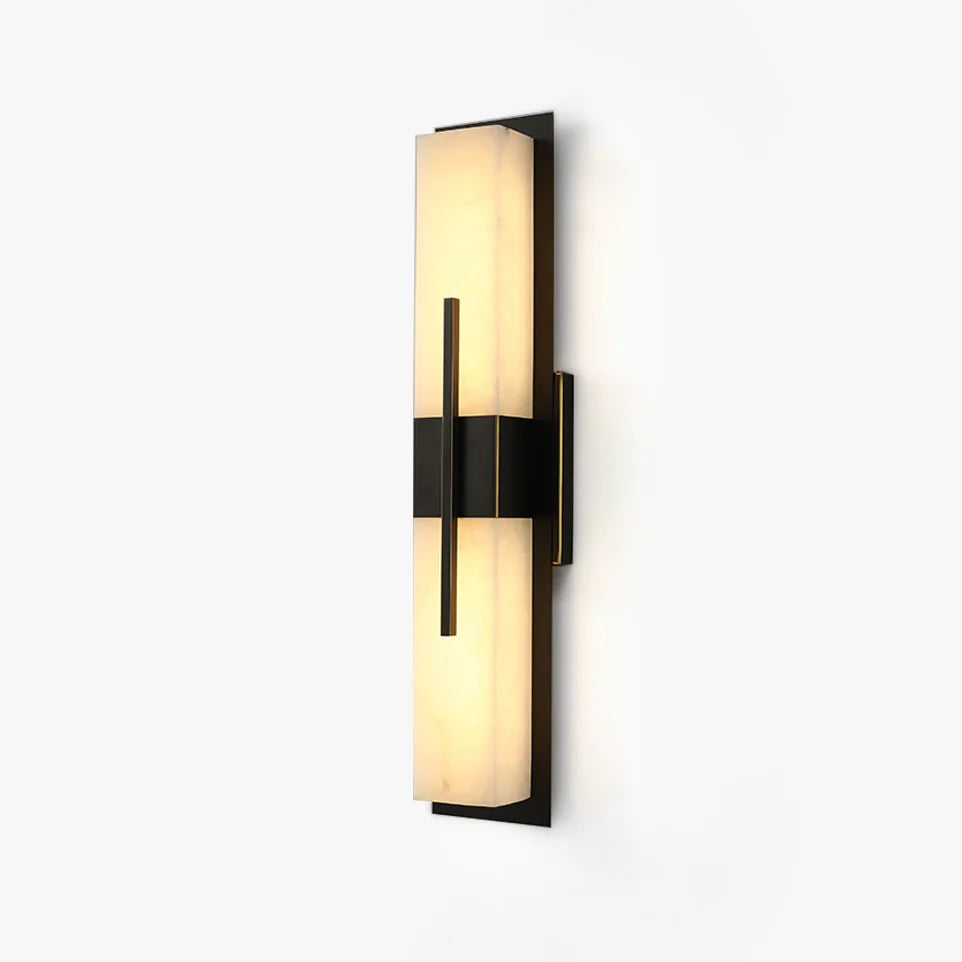 Square Marble Outdoor Wall Lamp