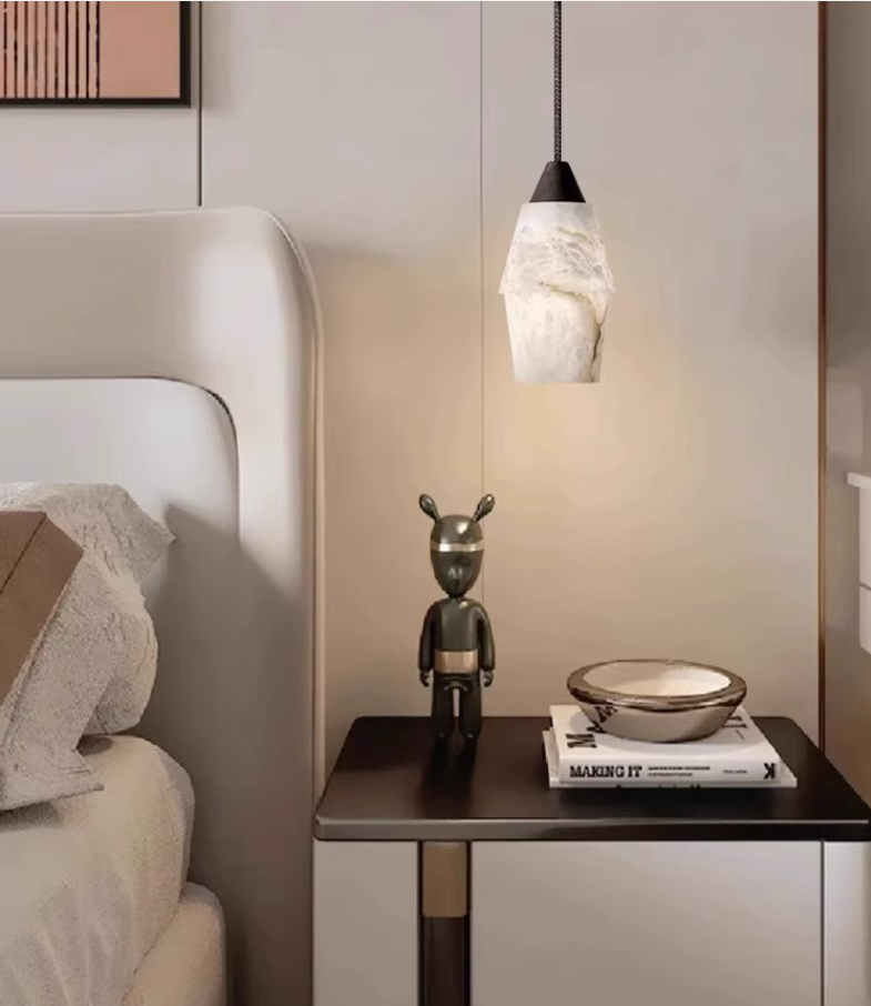 Ako Brass Marble Pendant Light