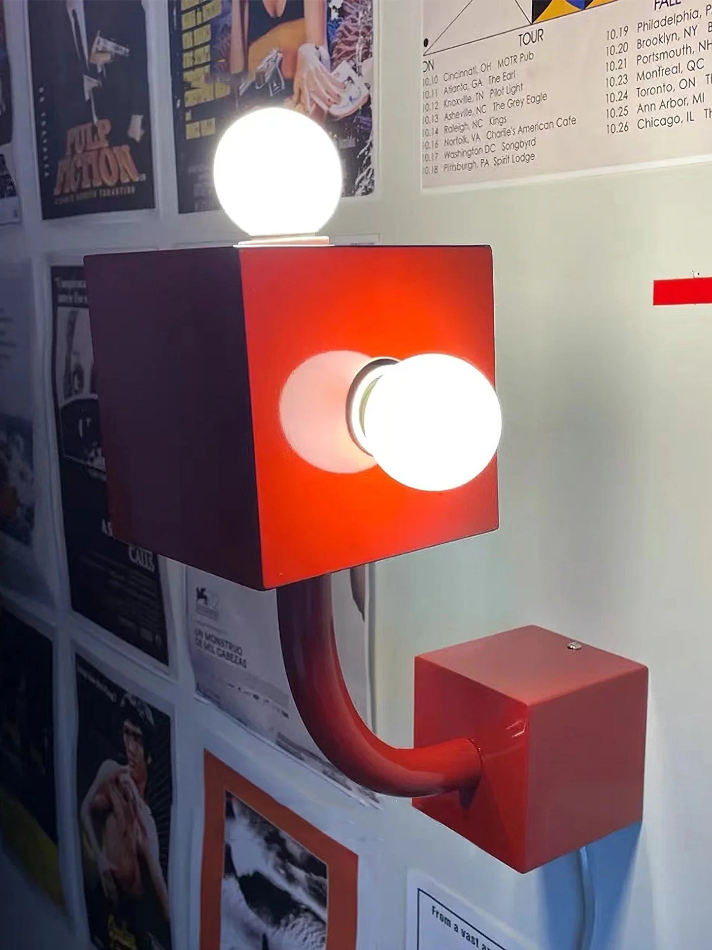 Red Block Wall Lamp