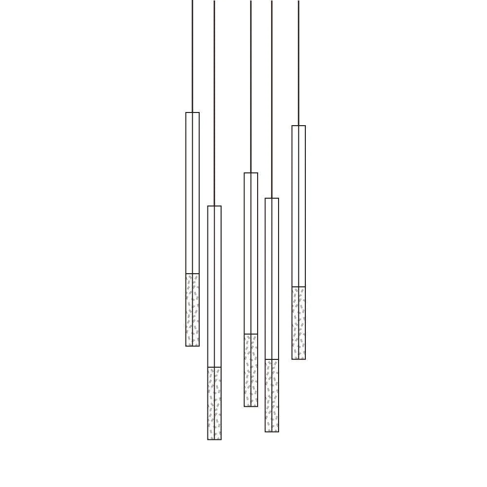 Strip Crystal Pendant Lamp