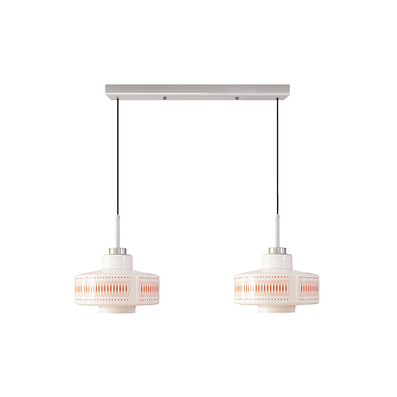 Anna Opal White Glass Pendant Lamp