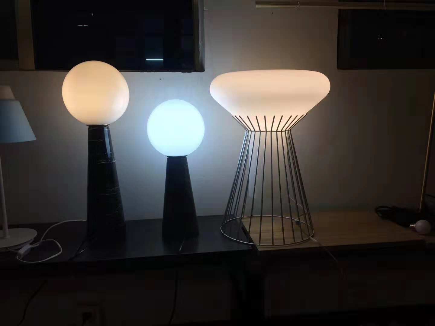 Tall Metal Cage Table Lamp