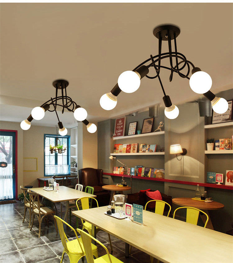 Wrought Iron Elbow Chandelier