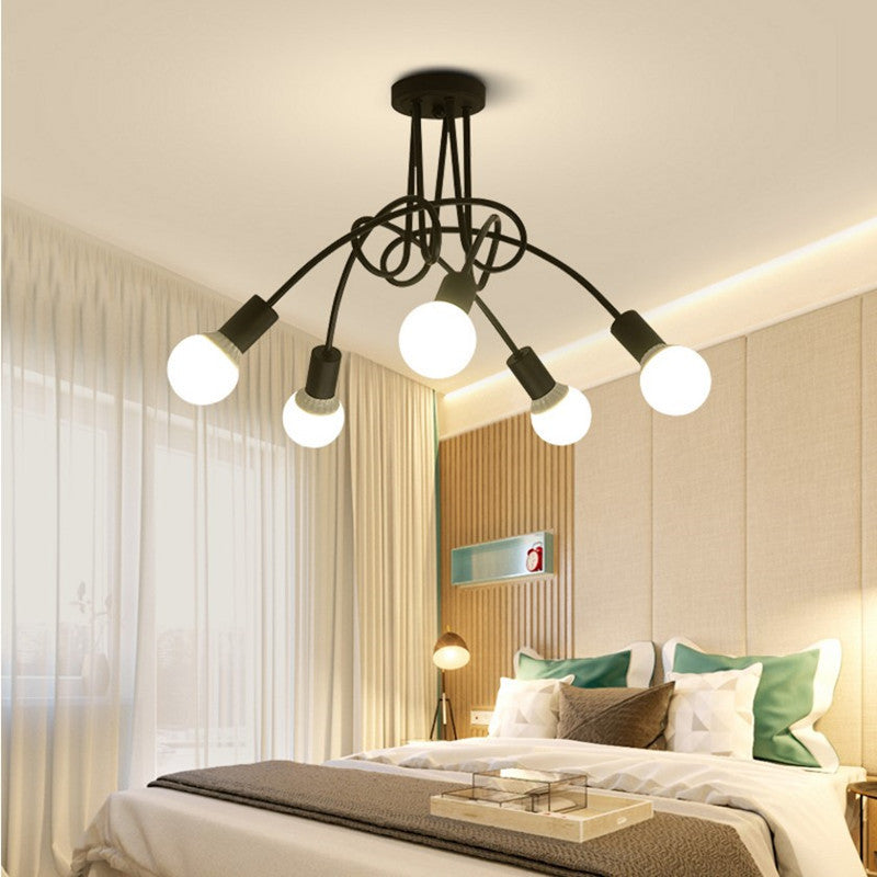 Wrought Iron Elbow Chandelier