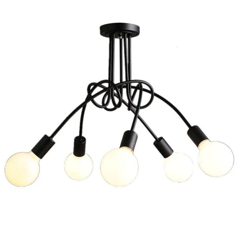 Wrought Iron Elbow Chandelier