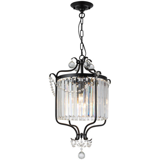 Modernism Cage Hanging Ceiling Lamp with Crystal Shade