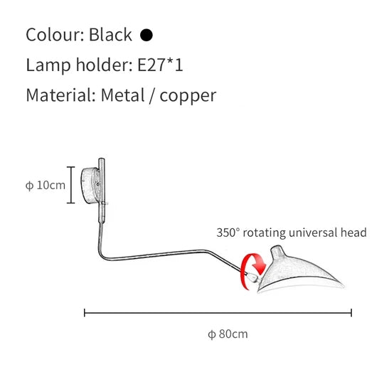 Serge Mouille Modern Wall Sconce
