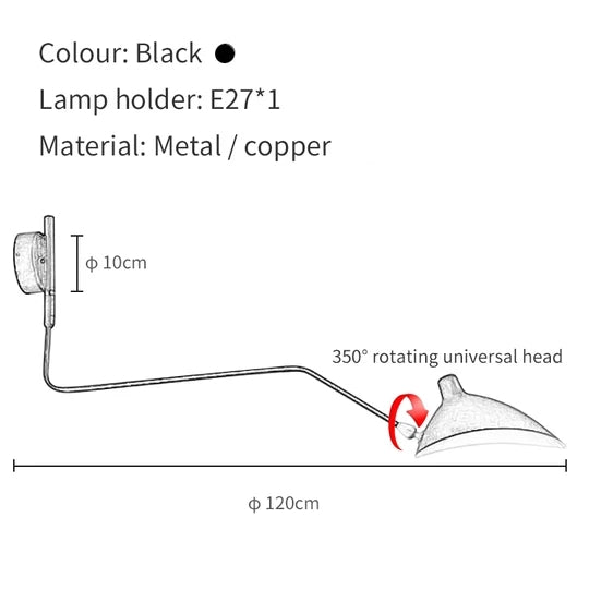 Serge Mouille Modern Wall Sconce