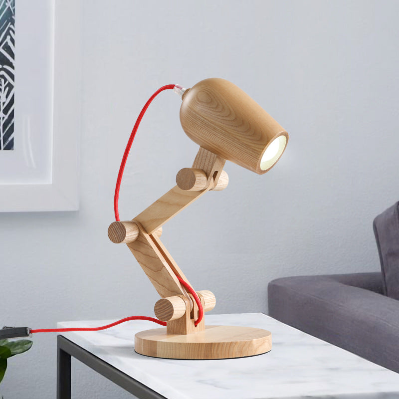 Adjustable Wooden Table Lamp