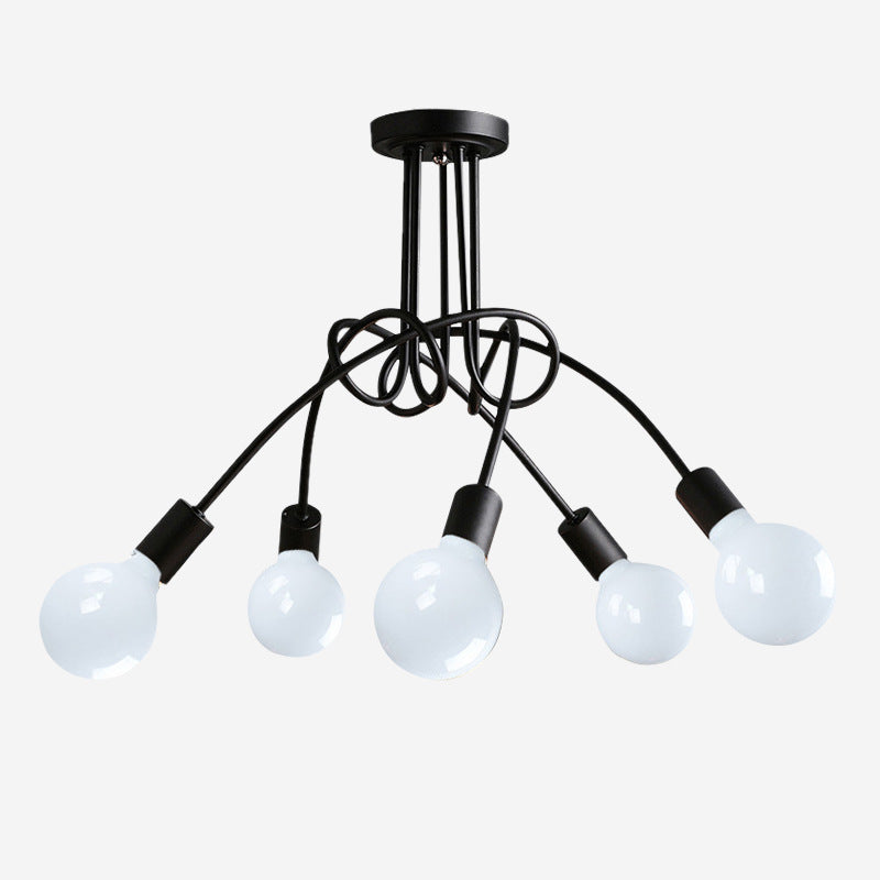 Wrought Iron Elbow Chandelier