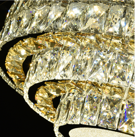 round crystal ceiling light