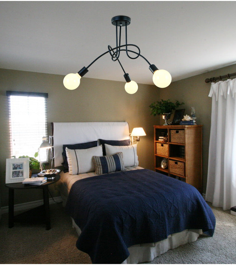 Wrought Iron Elbow Chandelier