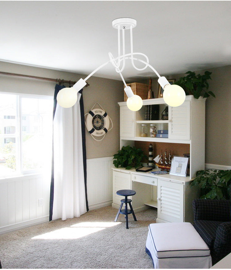 Wrought Iron Elbow Chandelier