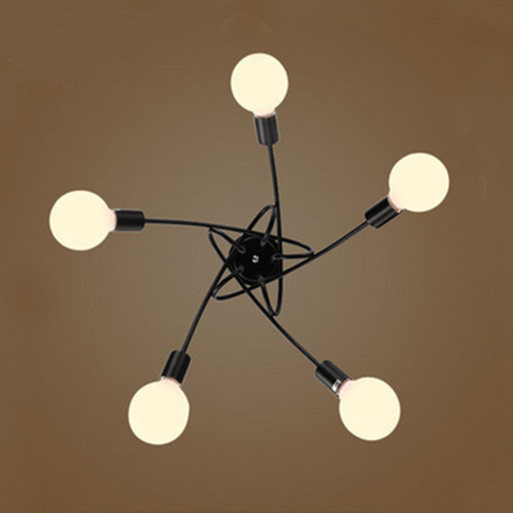 Wrought Iron Elbow Chandelier