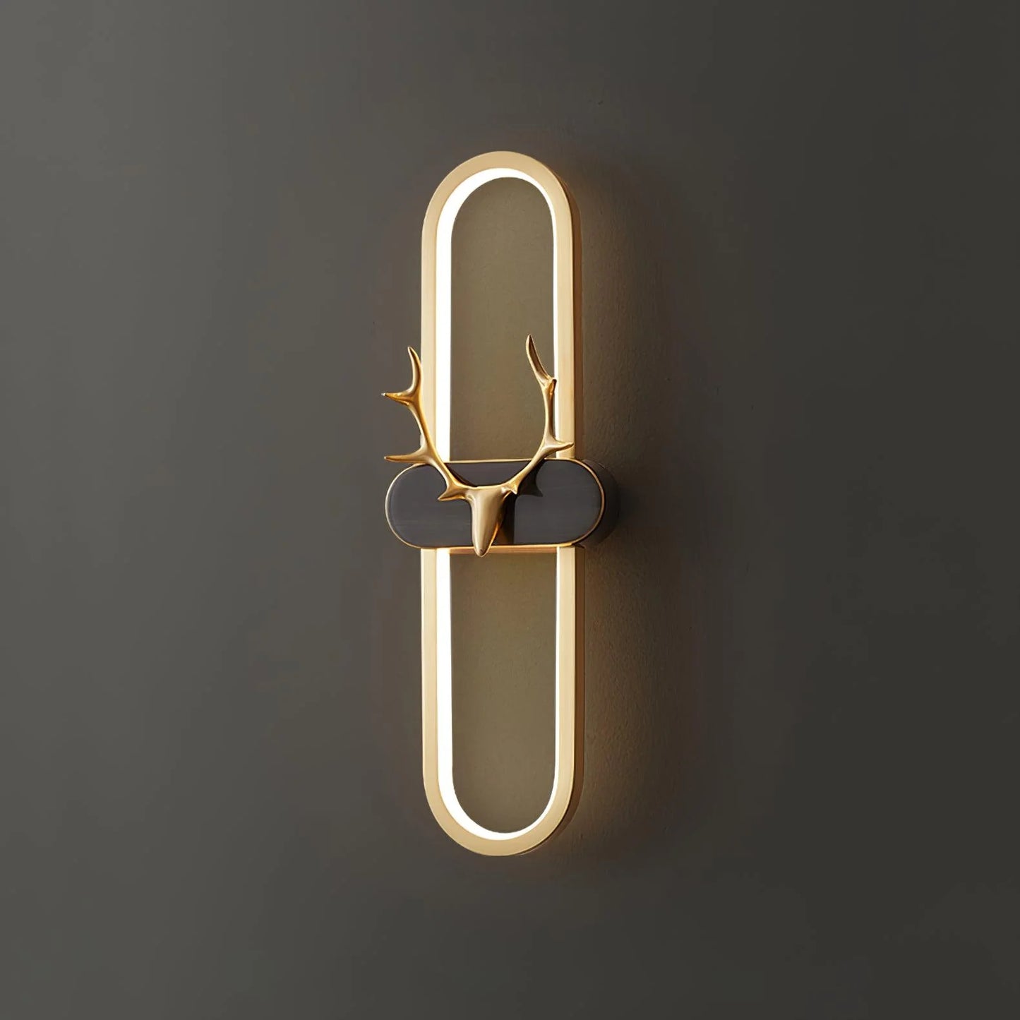 Gold Antler Wall Lamp