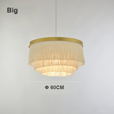 Modern Tassel Drum Chandelier Pendant Light
