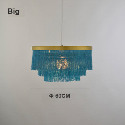 Modern Tassel Drum Chandelier Pendant Light