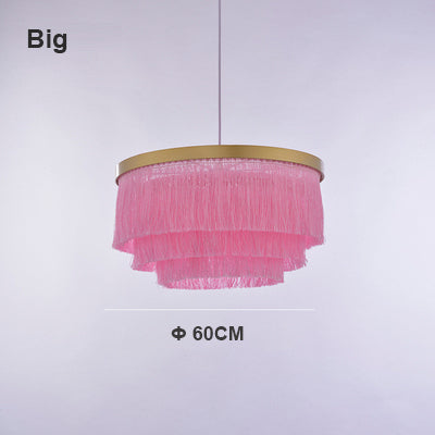 Modern Tassel Drum Chandelier Pendant Light