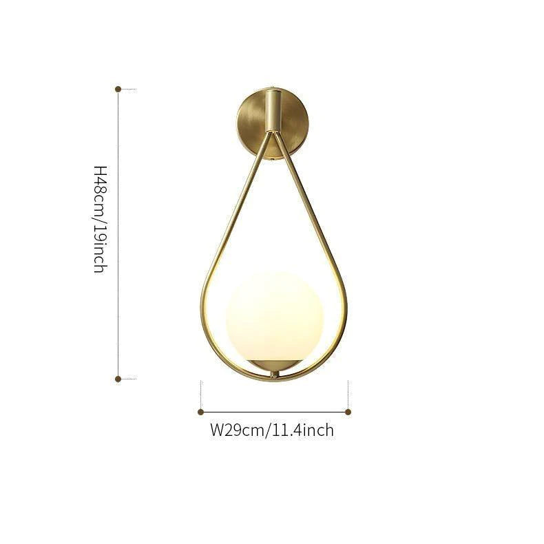 Light Luxury Brass Wall Lamp