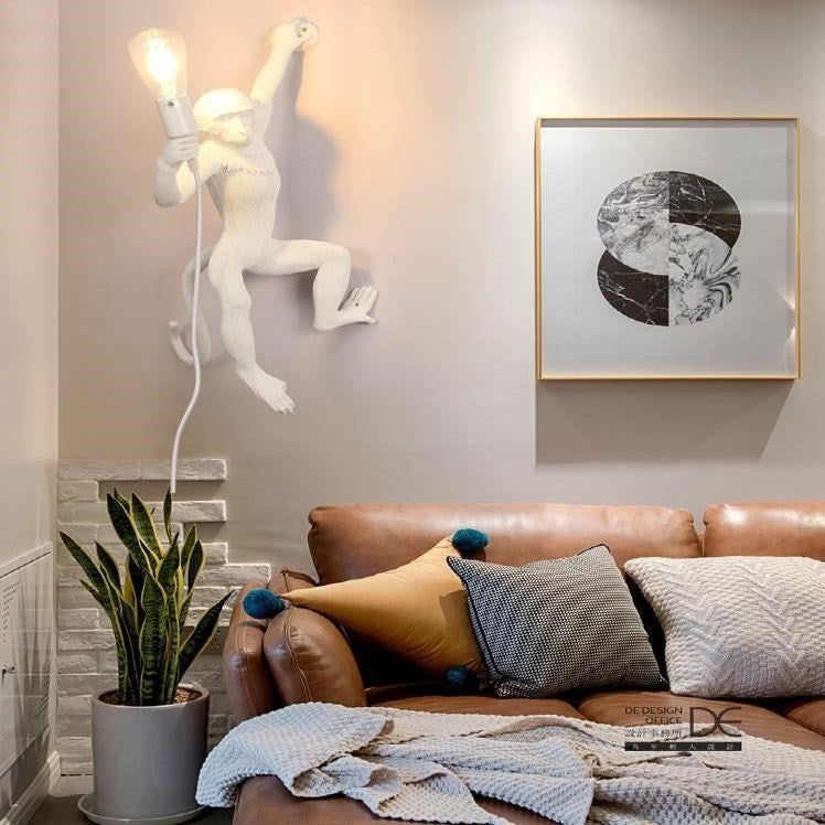 Hanging Monkey Wall Light