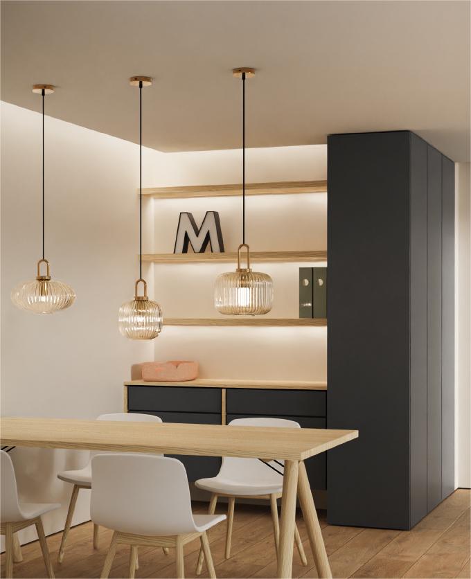 Striped Waves Pentand Lamp