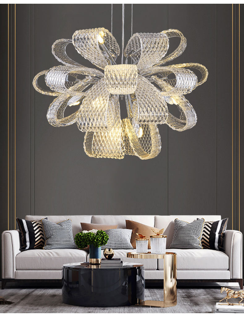 Modern Round Glass Chandelier